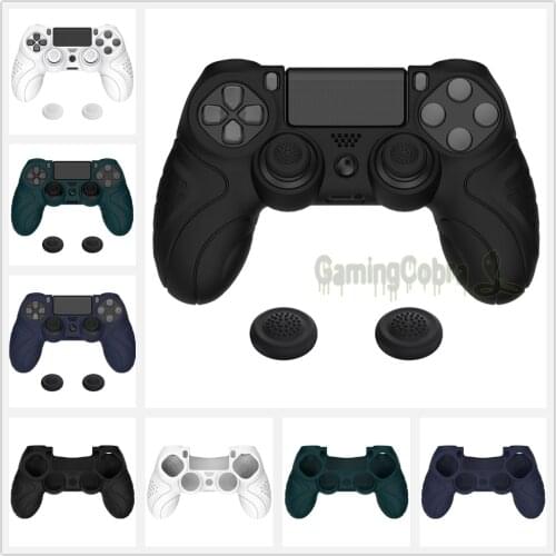 PlayVital Guardian Edition Soft Anti-Slip Silicone Case Rubber Skins w/ Joystick Caps for Dualshock 4 PS4 Slim Pro Controller