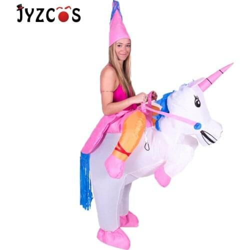 Inflatable Unicorn Costumes Carnaval Princess Outfit Purim Party Fancy Dress Halloween Costumes for Kids Women Men Adult