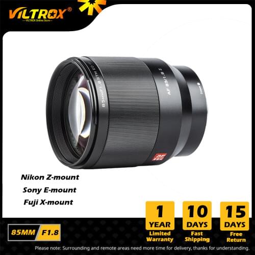VILTROX 85mm F1.8 Z Mark II STM Auto Focus Fixed focus lens F1.8 AF For Nikon Lens Camera Z mount Z5 Z50 Z6 Z6II Z7 II MarkII