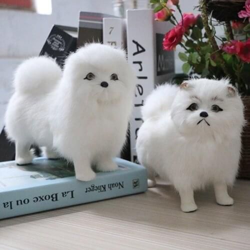 Plush Animal Simulation Cute Little Lion Dog Leather Hair Simulation Animal Children Toy Gift Home Decoration Photography Props