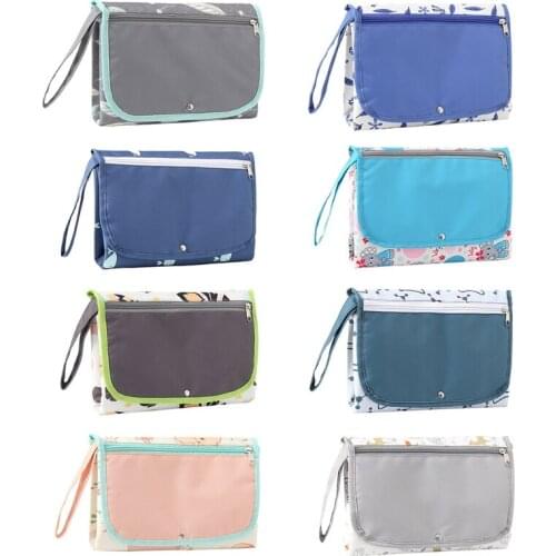 Portable Baby Changing Mat Infant Multifunction Diaper Changing Pad Storage Bag null
