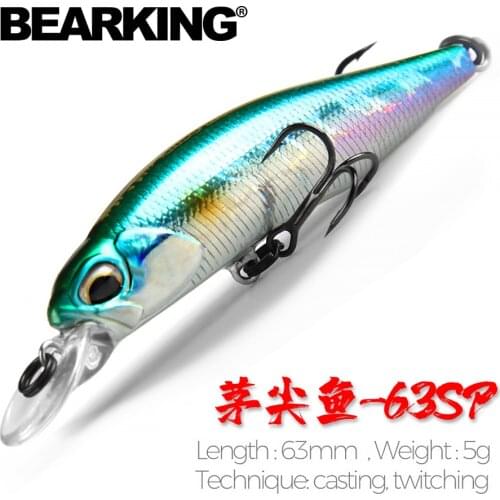 Hot sale BEARKING 63mm 5g SP fishing lures professional UV 10 colors minnow Magnet weight system wobbler crankbait