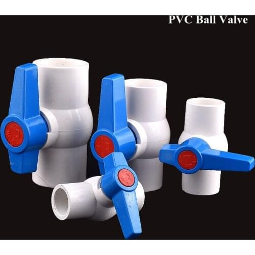 20~63mm PVC Pipe Ball Valve Aquarium Fish Tank Adapter Garden Irrigation System Water Tube Connector Fittings Controller Valve