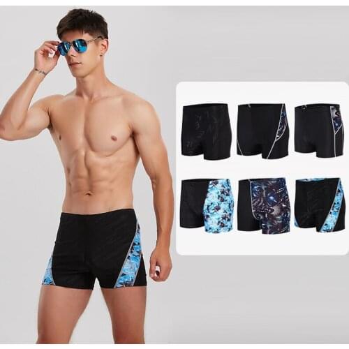Multi Prints Men Elastic Swimming Trunk Swimwear Beach Swim Sport Short Briefs Surfing Summer Swimsuit Boxer Shorts Bathing Suit