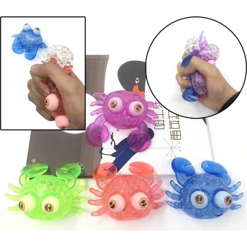 ZK50 Decompression Squishy squeezed Fidget Toys Stress Relieve Burst Beads Antistress Toys For Children Kids Gift Funny Crab Toy