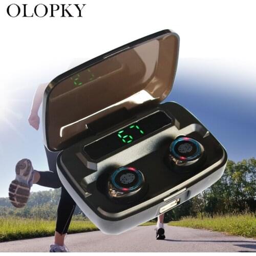 TWS Bluetooth Earbuds 5.0 Wireless Earphones Sports Wireless Headphones LED Display Touch Control Stereo Headset With Microphone