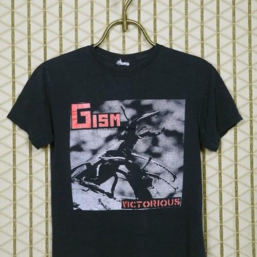 GISM G.I.S.M. vintage rare punk T shirt faded black tee Japanese hardcore Victorious Gauze S.O.B Discharge Lip Cream Crass
