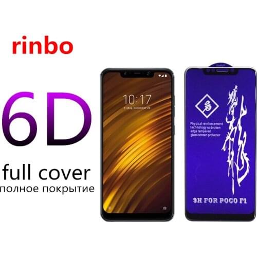 6D Full Cover Tempered Glass For Xiaomi Poco X3 Mi 8 SE Mix 3 2 A1 Redmi K30 Note 8 Pro 8T 7 6A Note 9 Pro Max Screen Protector