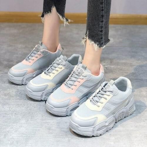 2021 Womens New Shoes for Spring Thick Bottom Korean Style All-Matching Dad Shoes Womens Sneakers