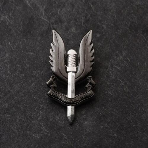 UK British Special Air Service SAS Badge Pin Who Dares Wins Souvenir Medal Cockade Brooch
