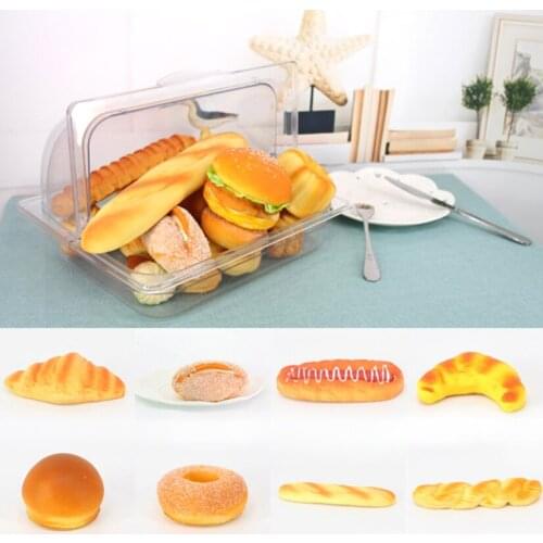 1PC Fake Bread Artificial Cake Sandwich Hamburger Easter Ornaments Food Photography Props Donuts Farmhouse Decor Kitchen Toys