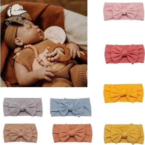 Lets make 3pcs Baby Hair Bands Soft Cotton Bowknot Headband Kids Twist Knot Fashion Hair Accessories Girl Headware Photo Props