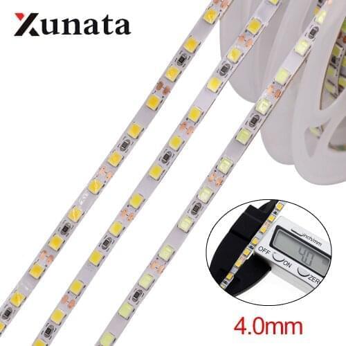 4MM LED Strip DC12V 120LEDs/m 2835 Flexible LED Rope Ribbon Tape LED Light Lamp Natural White 4000K / Warm White 3000K 5m