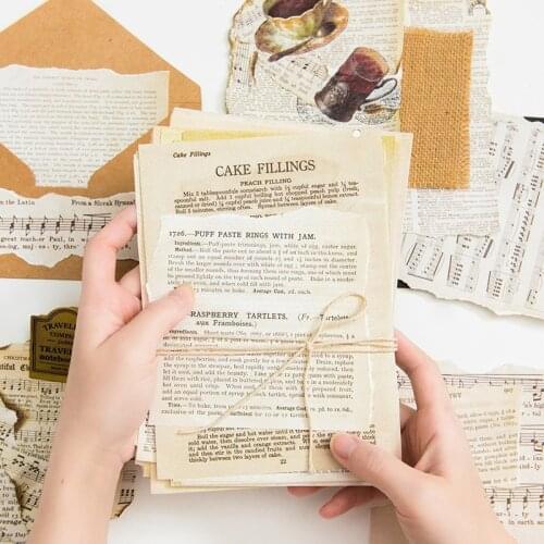 57 Sheets/lot Retroism Series Kraft Paper Material DIY Scrapbooking Collage Album Gift Packaging Decoration Background