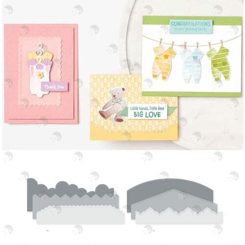 6pcs BASIC BORDERS 2021 New Arrival Brushes Metal Stencil Cutting Dice for Scrapbooking Hands-on Practice Diy Album Make Albums