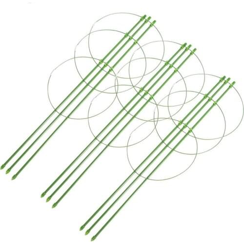 6Pcs Plant Support Cage Garden Plant Support Ring Plant Stake Plant Support for Trellis, Climbing Plant, Flower 60cm