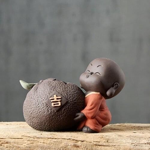 8 Style Choose Creative Little Monk Tea Pet Ornaments Tray Accessories Home Decor Decoration Mini Hydroponic Vase