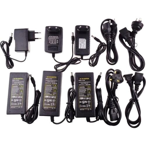 100V - 240V to DC 5V 12V 24V Switching Power Supply Adapter for LED Strip Lights with 5.5x2.5mm DC Output Jack