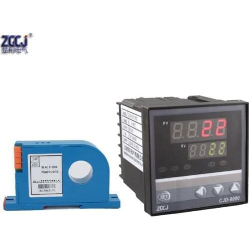 AC20A , 30A ,50A , 100A AC ampere meter with din ampere sensor Low ampere alarm relay output and High ampere alarm relay output