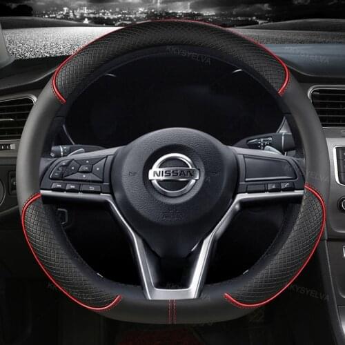 D Shape Car Steering Wheel Cover Non-slip PU Leather for POLO GOLF 7 Scirocco Suzuki Swift Nissan Rogue High Quality