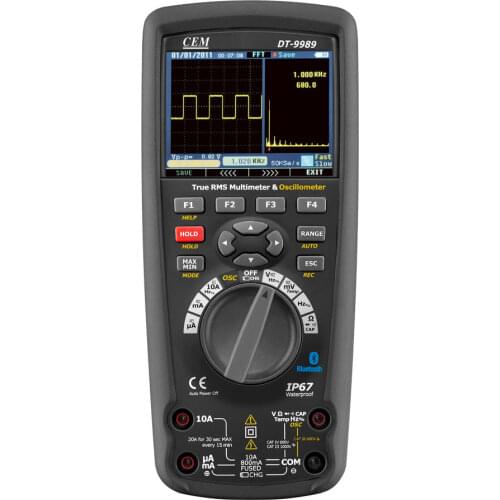 DT-9989 Digital True RMS multimeter oscilloscope with TFT color LCD display Professional current voltage test