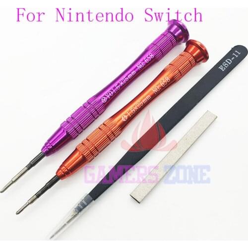 10sets For Nintendo Switch Cross Tri 1.5MM Wing Screwdriver Tweezer Signal Sponge For Switch Joy-Con Screwdriver