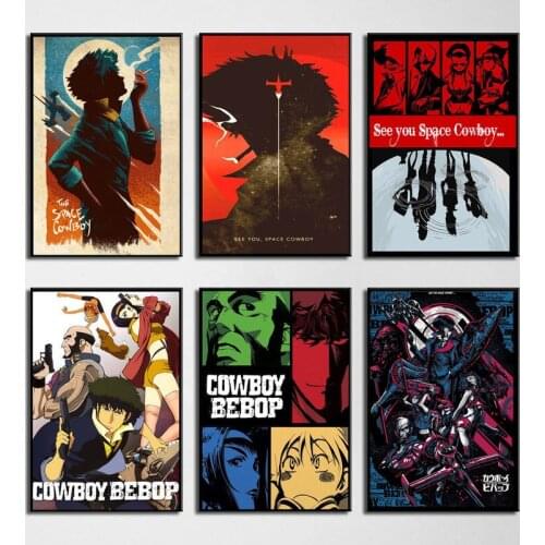 HD Print Cowboy Bebop Anime Canvas Painting Wall Art Modern Modular Picture Artwork Poster Print for Living Room Home Decoration