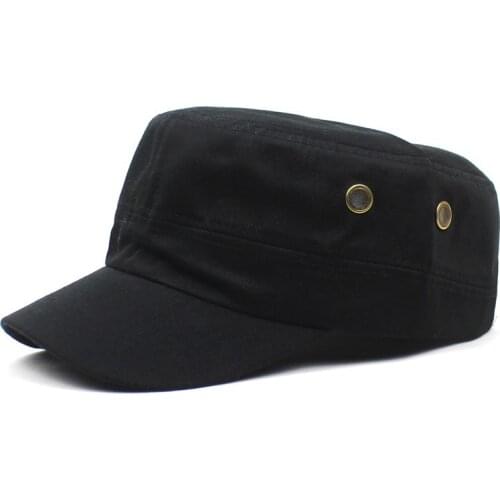 Cotton Flat Top Hat Simple Fashionable Sun Hat Unisex Breathable Cap for Running Camping Hiking LL@17