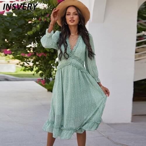 Летние шифоновые платья INSVERY China At AliExpress