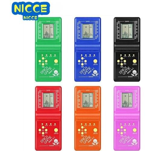 Nicce 6pcs/lot Classic Handheld Game Machine Tetris Brick Game Kids Game Machine Toy with Game Music Playback