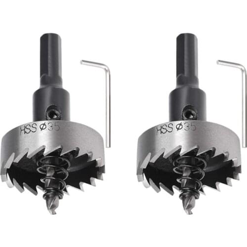 35mm HSS Drill Bit Hole Saw for Stainless Steel Metal Alloy Wood 2 Pcs
