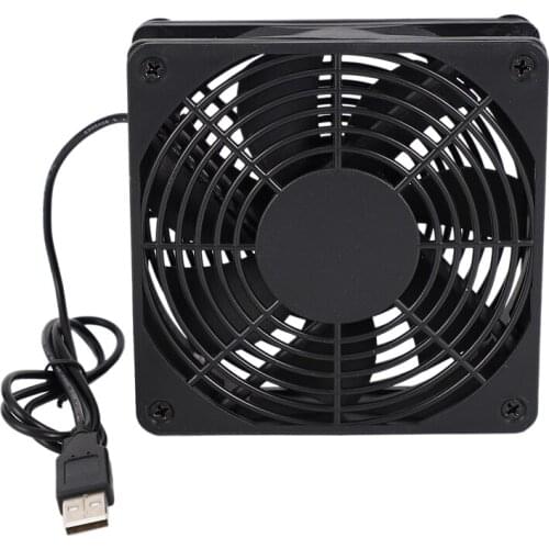 USB Fan Router Cooling Fan Cooling Bracket 12CM 5V USB Port Single Fan