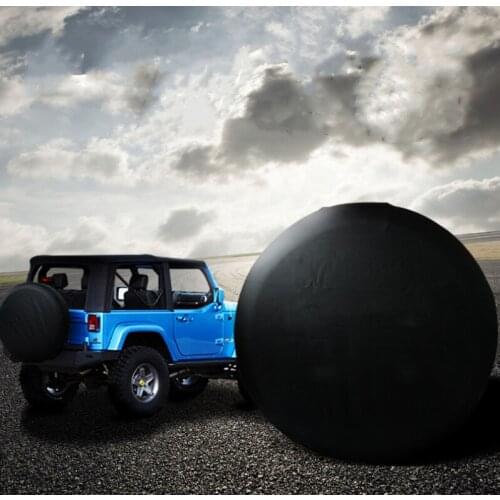 1Pcs Pure Black 13'',14", 15",16",17" inch PVC PU Spare Tire Tyre Wheel Valve Cover For Cars Wheels Accessories
