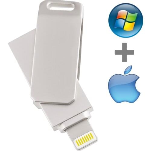 Metal USB Flash Drive for ipad iphone 13 12 11 X 9 8 7 6 5s se OTG Pendrive 16gb 32gb 64gb 128gb memory stick for ios 256gb 512g