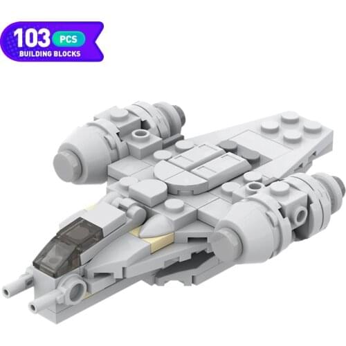 Moc Star Movie Figures Spaceship MOC-38715 Space Battle Mandalorians Mini Razor Crest Model Building Block Toy for Children Gift