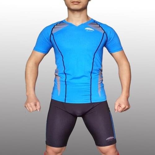 Man Fast Running Seperate Piece Speed Suit Professional Athlete Leotard Track Field Singlet Customizable