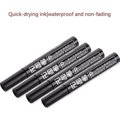 Permanent Black Ink Marker Pens Waterproof Oily Signature Marker Students Stationery Office School Supplies for Writing,Painting