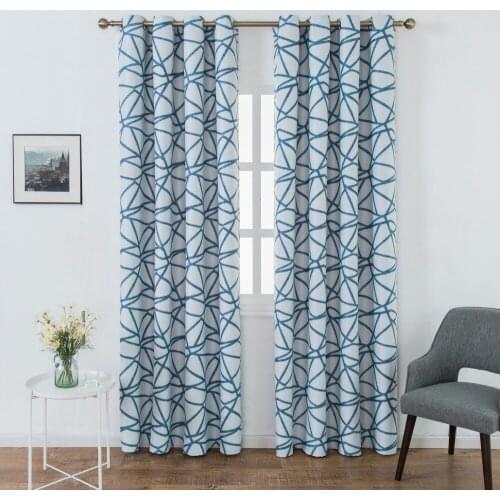 Modern Printed Blackout Curtains for Living Room Thermal Insulated Black Curtains for Bedroom Window Treatment Drapes Custom