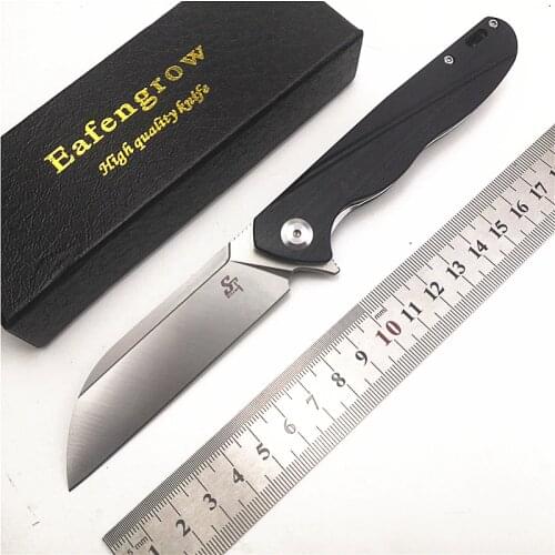 Sitivien ST103 D2 Folding Knife G10 Handle Flipper Ball Bearing Utility Camping Hunting Fishing Outdoor EDC Pocket Knife