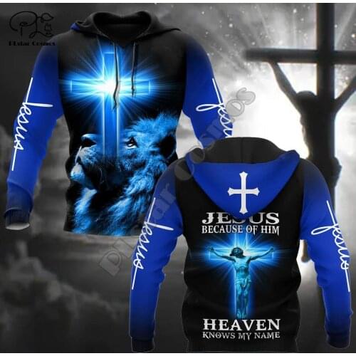 PLstar Cosmos NewFashion Christian Bible Faith Jesus God Lion Retro Art Streetwear Tracksuit 3Dprint Men/Women Casual Hoodies 15