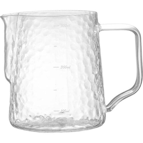 500Ml Hand-Made Glass Coffee Pot, High-Temperature Flower Cup Coffee Machine with Milk Cup