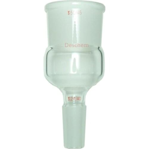 Glass Reducing Adapter From Cone Male 24/40 To Socket Female 50/45,Lab Glassware