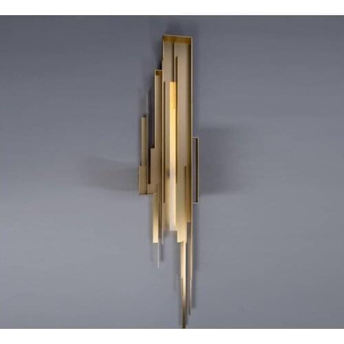 Light luxury wall lamp new Chinese background wall lamp wall lamp bedside lamp aisle lamp corridor lamp bedroom designers lamp