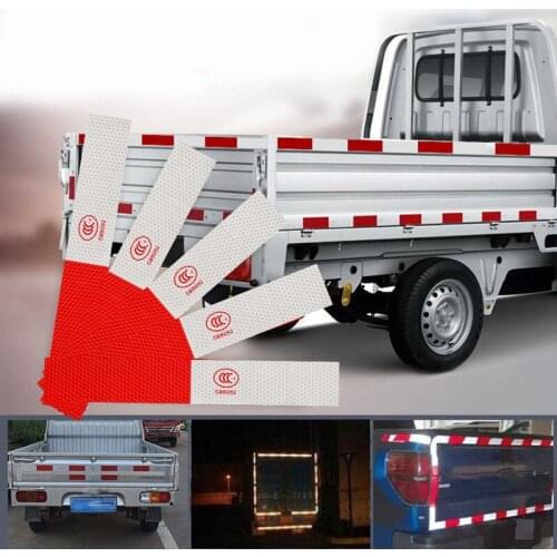 NEW Auto Safety Warning Night Reflective Tape Strip Durable PET Material Red+White Six Sides Honeycomb Pattern Reflective Signs