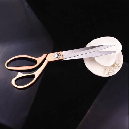 Vintage Modern Stainless Steel Sewing Scissors For Fabric Clothes Tailor Scissors Golden Sharp Blade Accessory High Quility