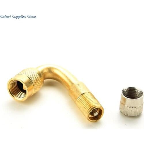 1PC 45 Degree Brass Air Tyre Extension Valve Stem Motorcycle Car Truck Bicycle Scooter Wheels Rims & Accessories repair tool