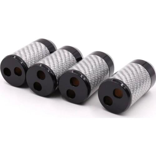 4Pcs hifi Carbon Fiber Pants Boot Y Splitter Speaker Audio Cable Wire pant 16mm