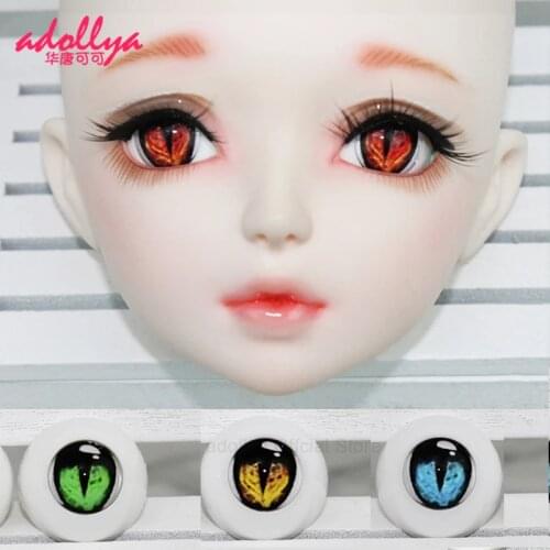 Adollya Doll Accessories BJD 3D Eyes Acrylic Snake Eyeballs Vampire Eyes for Dolls Suitable for 1/3 1/4 1/6 Dolls