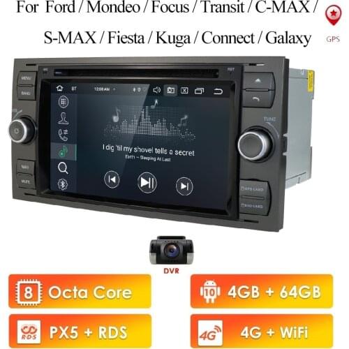 Autoradio 2din Android 10 car multimedia player for Ford/Mondeo/Focus/Transit/C-MAX/S-MAX/Fiesta car radio GPS navi WiFi BT 4G