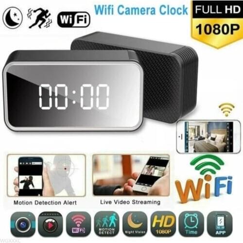 WIFI Clock Camera 1080P HD H13 Support Max 128GB Memory Card 6M Detect Distance AVI Video Home Security Monitor